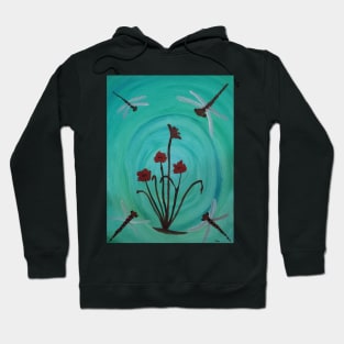 Ruby Red oil and watercolor painting by tabitha kremesec Hoodie